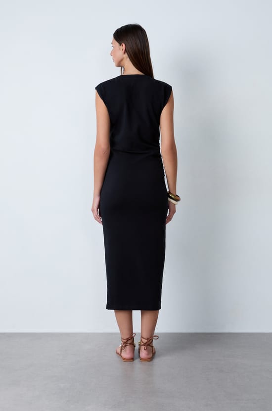 Long cotton dress;${refinementColor}