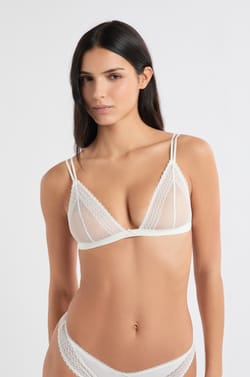 Soutien-gorge triangle en dentelle;${refinementColor}