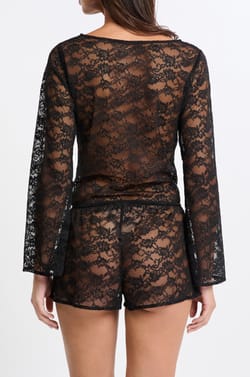 Transparent Lace Shorts;${refinementColor}