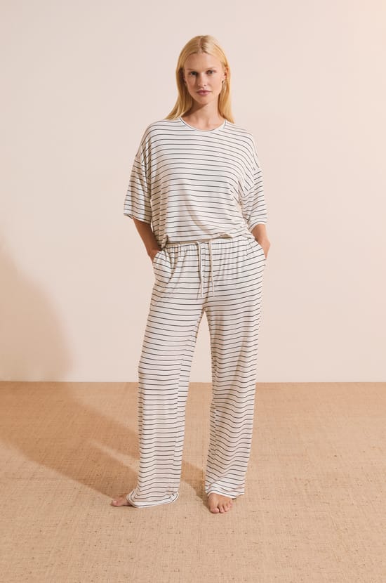 Pantalon de pyjama large &eacute;lastiqu&eacute;;${refinementColor}