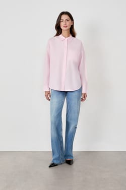 Popeline blouse met lange mouwen;${refinementColor}