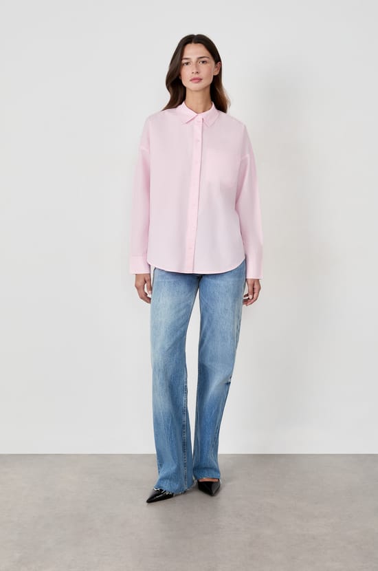 Long-sleeved poplin shirt;${refinementColor}