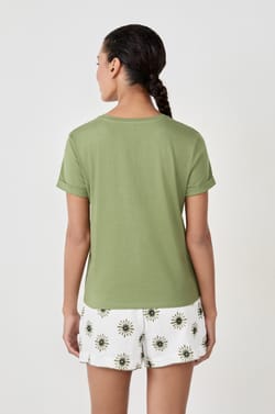 T-shirt de pyjama en coton;${refinementColor}