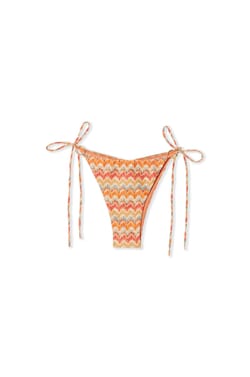 Bas de maillot de bain bikini &agrave; nouer imprim&eacute; paillet&eacute; ;${refinementColor}