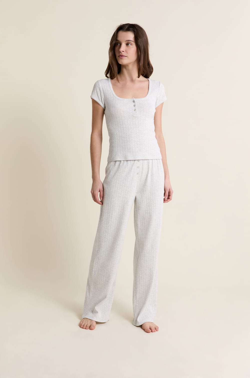 Pantalon de pyjama en coton;${refinementColor}