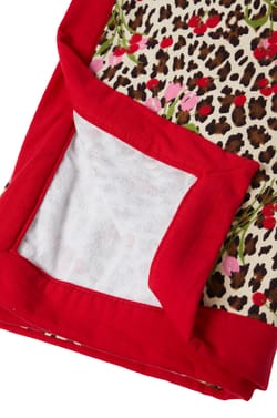 Fouta en coton &agrave; motifs l&eacute;opard & fleurs;${refinementColor}