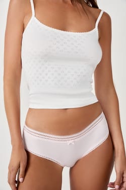 Microfibre Boyshort with Lace Details;${refinementColor}