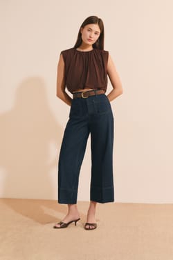 Straight Jeans with Front Pockets;${refinementColor}