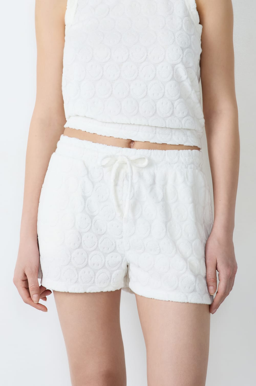 Smiley®ORIGINALS cotton terry pyjama shorts;${refinementColor}