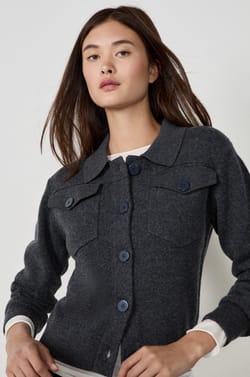 NOT US Veste pull à boutons;${refinementColor}