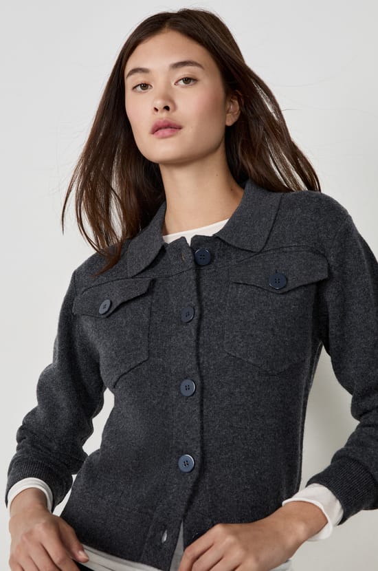 NOT US Veste pull à boutons;${refinementColor}