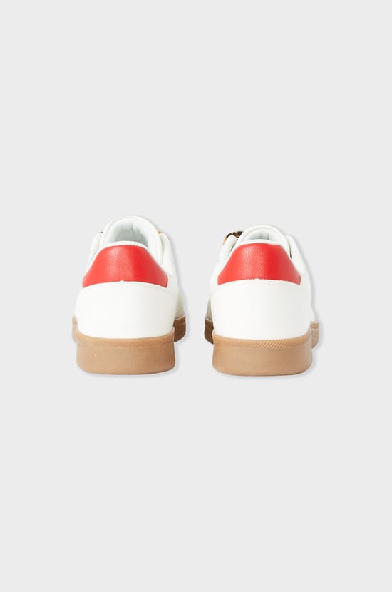 Leopard lace-up sneakers;${refinementColor}