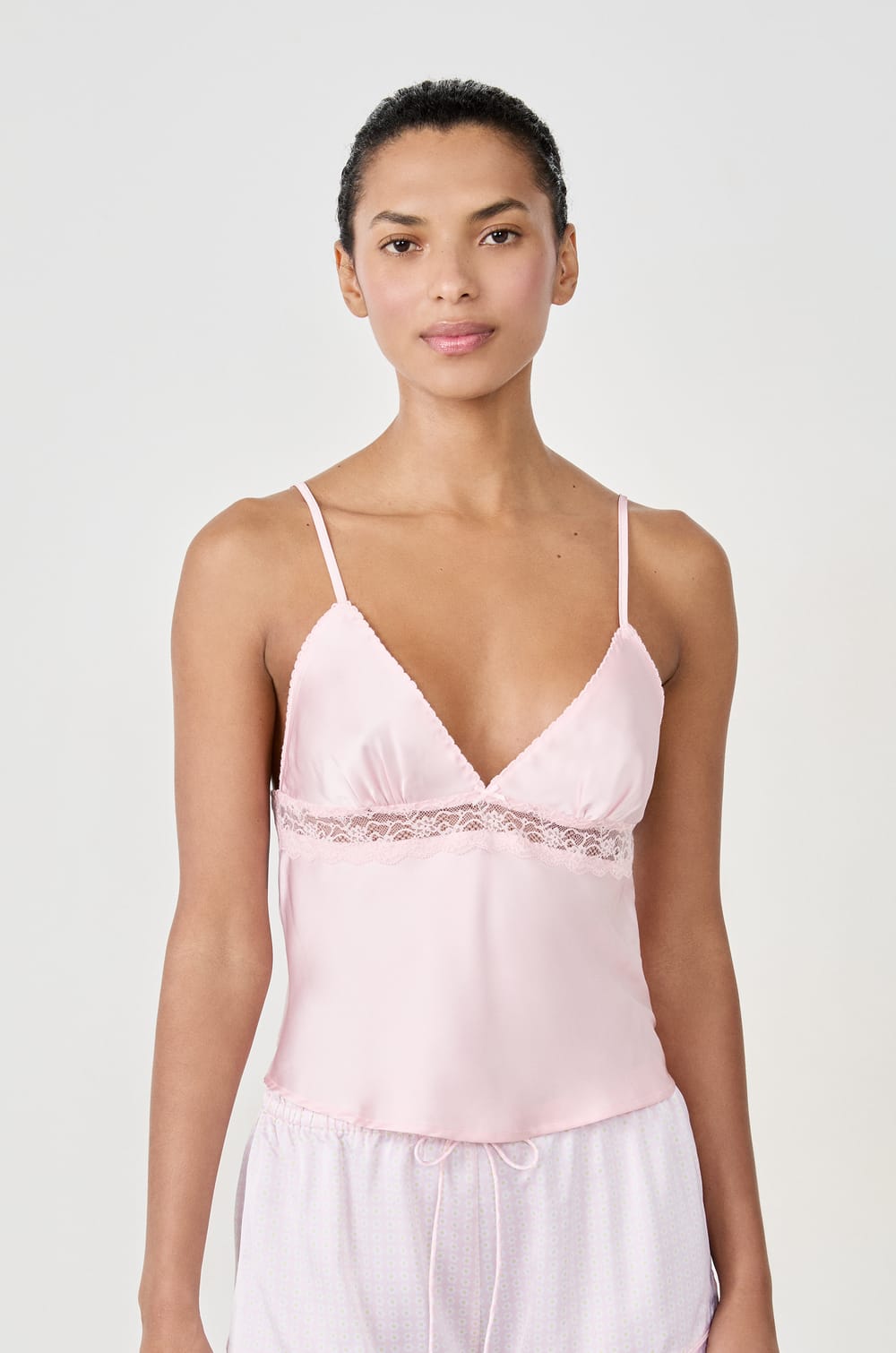 Satin Pyjama Top;${refinementColor}