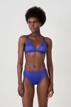 Soutien-gorge triangle sans armatures en tulle;${refinementColor}