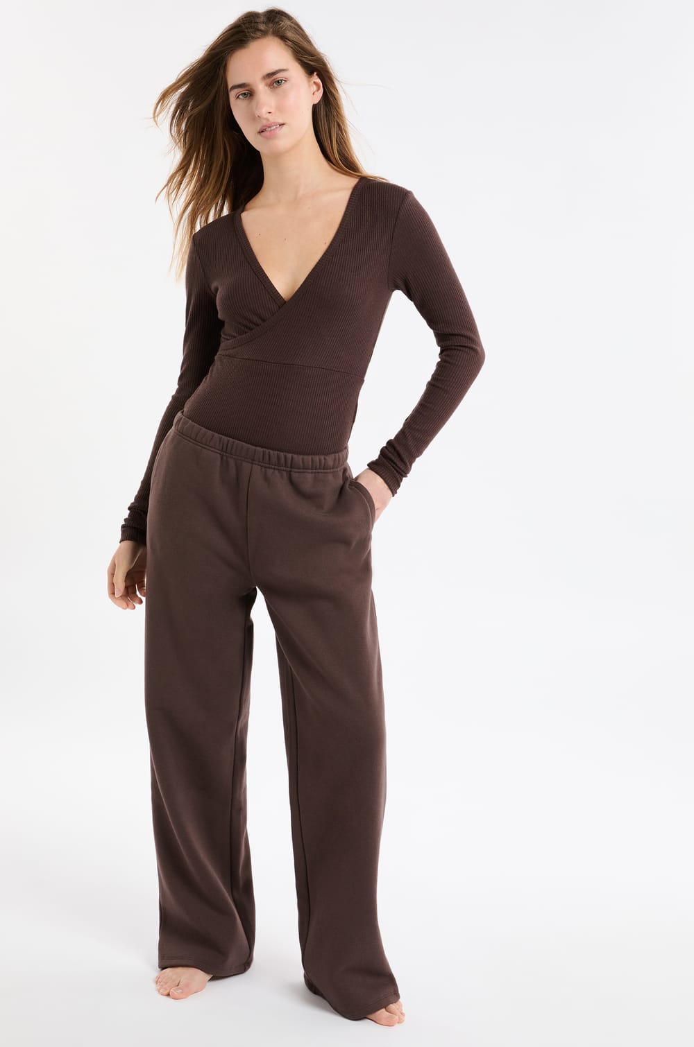 Pantalon de pyjama taille élastiquée avec coton;${refinementColor}