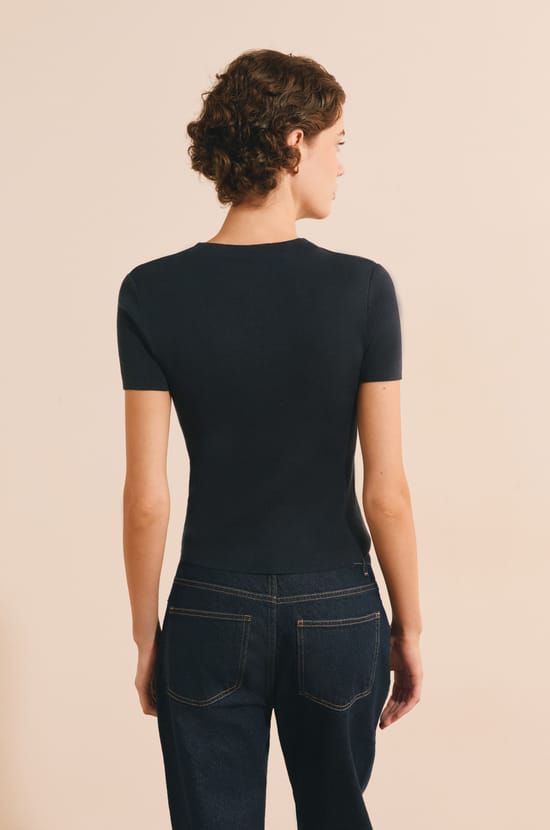 T-shirt manches courtes en coton;${refinementColor}