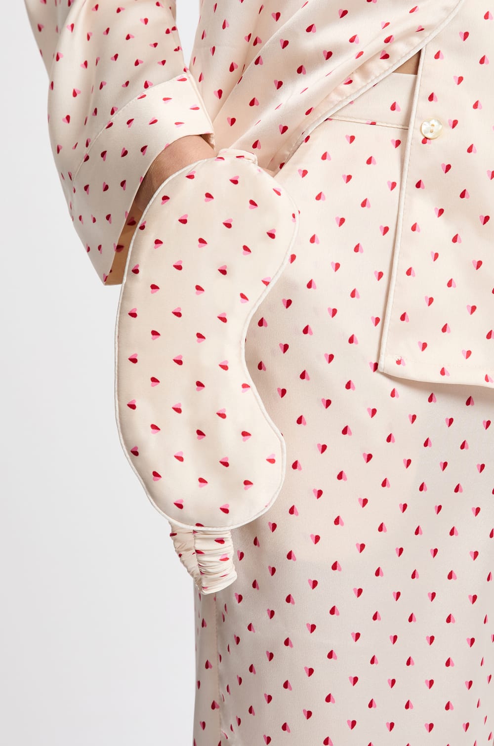 2-Piece Pajama Set With Patterns And Mask;${refinementColor}
