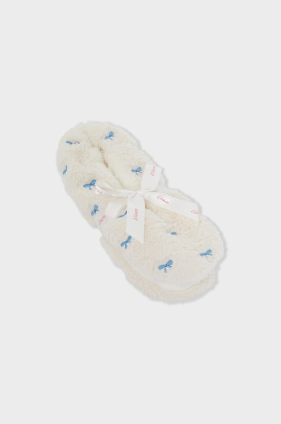 Patterned Faux Fur Slippers;${refinementColor}