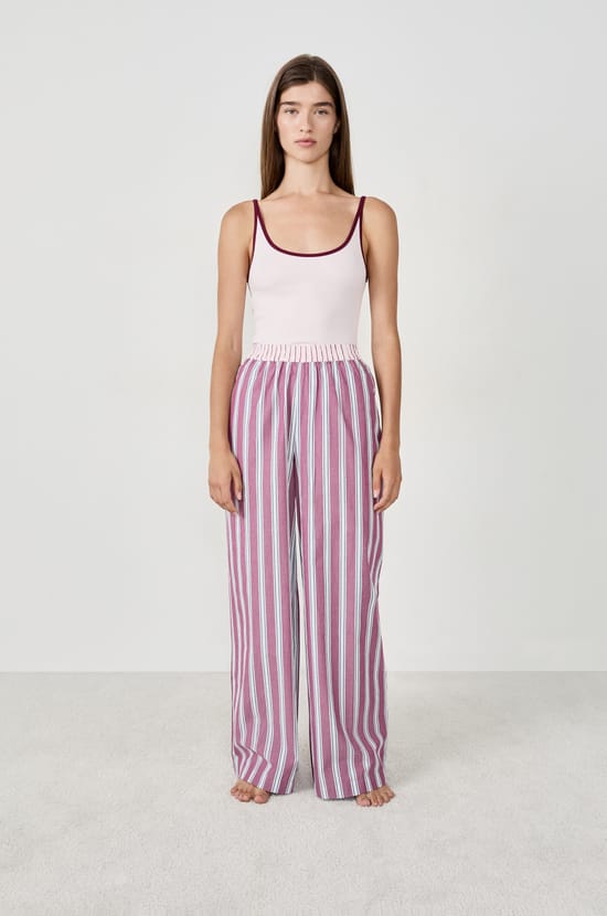 Striped pyjama trousers;${refinementColor}