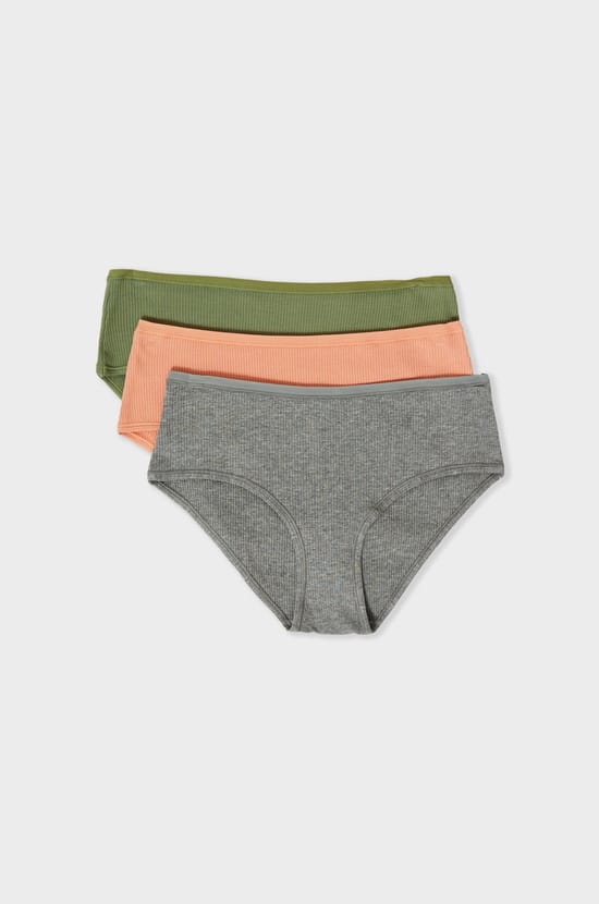 Pack of 3 Cotton Boyshorts;${refinementColor}