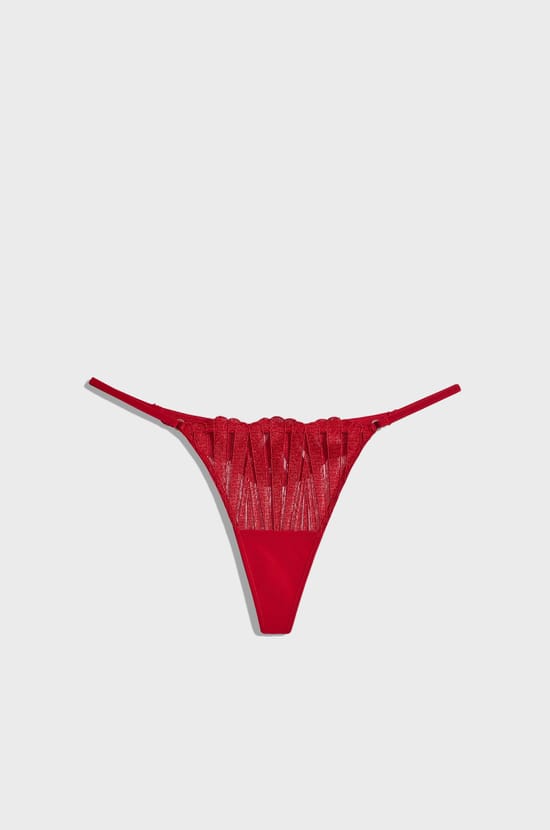 Lace Thong;${refinementColor}