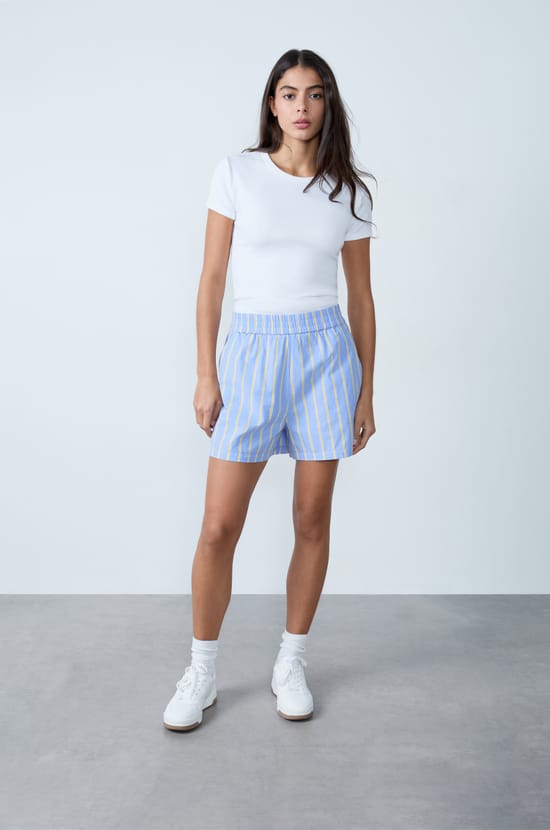 Striped Shorts;${refinementColor}