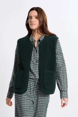 Gilet sans manches effet sherpa;${refinementColor}