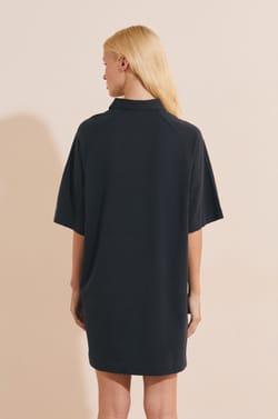 Chemise de nuit &agrave; motif chien avec boutons en coton;${refinementColor}
