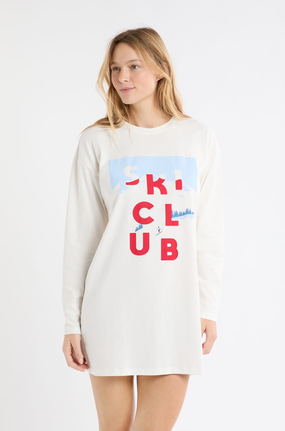 Robe de pyjama en coton;${refinementColor}