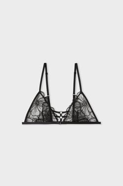 Embroidered Triangle Bralette;${refinementColor}