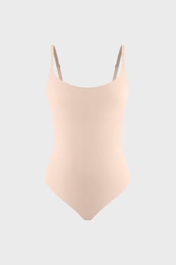 Microfibre Bodysuit with Integrated Bralette;${refinementColor}