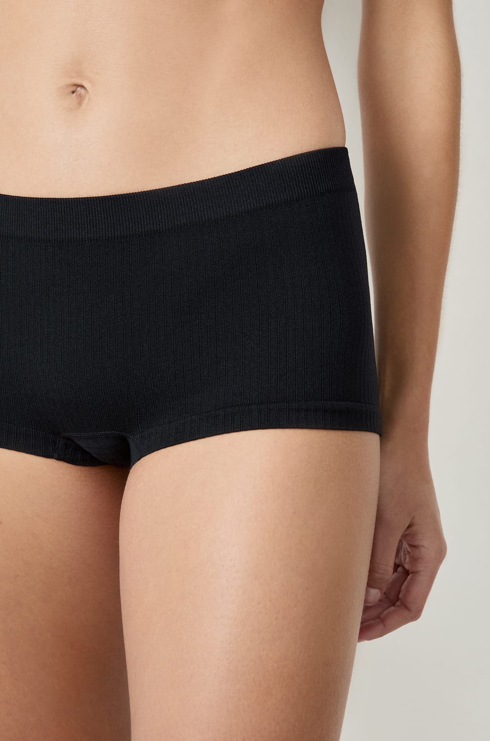 Ribbed Boyshort;${refinementColor}