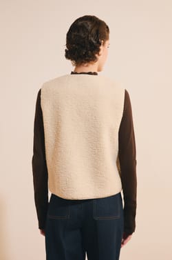 Veste sans manches effet sherpa;${refinementColor}