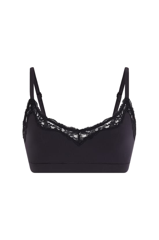 Bralette in Microfiber and Lace;${refinementColor}