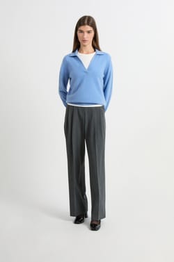 Cashmere Polo Neck Sweater;${refinementColor}