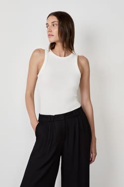 High Neck Tank Top;${refinementColor}