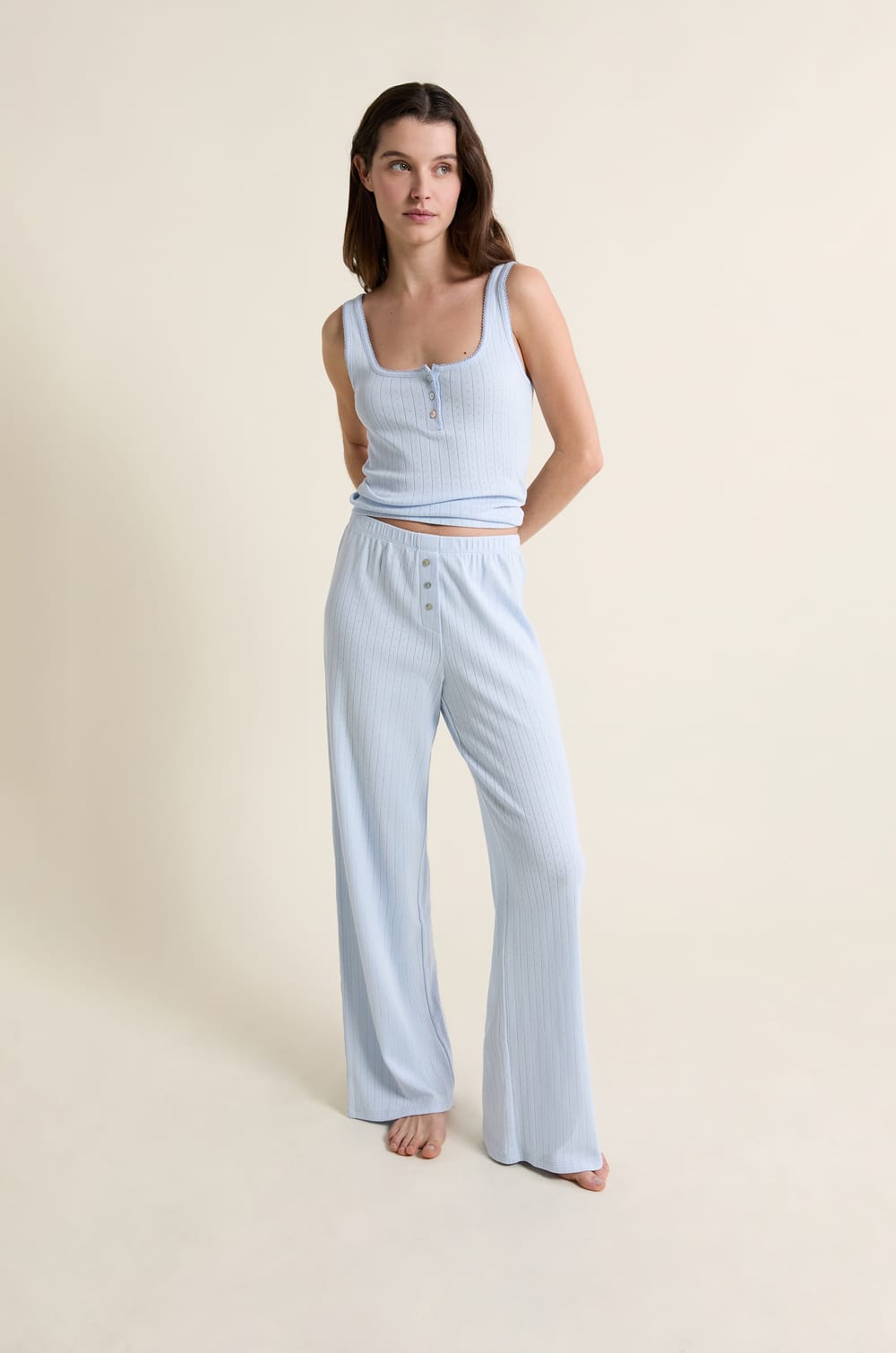 Pantalon de pyjama en coton;${refinementColor}