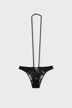 Tanga chocker en dentelle française;${refinementColor}