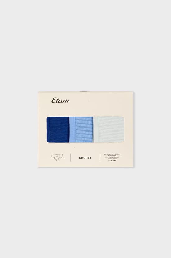 Pack of 3 Cotton Boyshorts;${refinementColor}