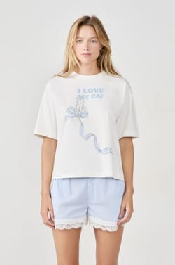Pyjama T-shirt met print;${refinementColor}