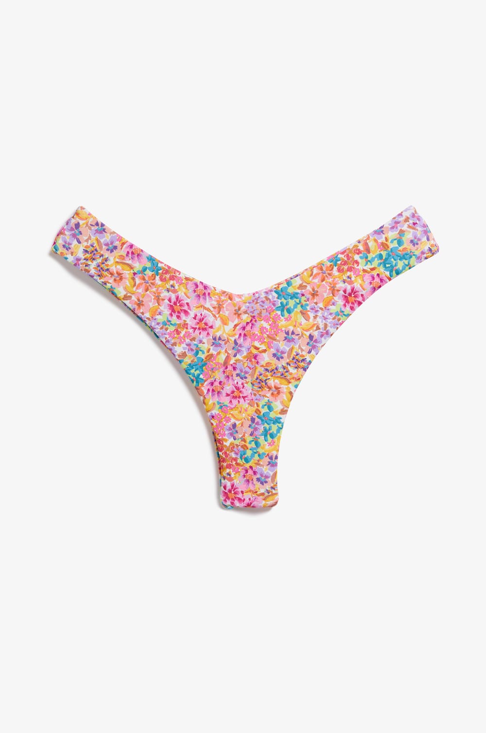 Bikini brésilien high leg bas de maillot fleuri;${refinementColor}