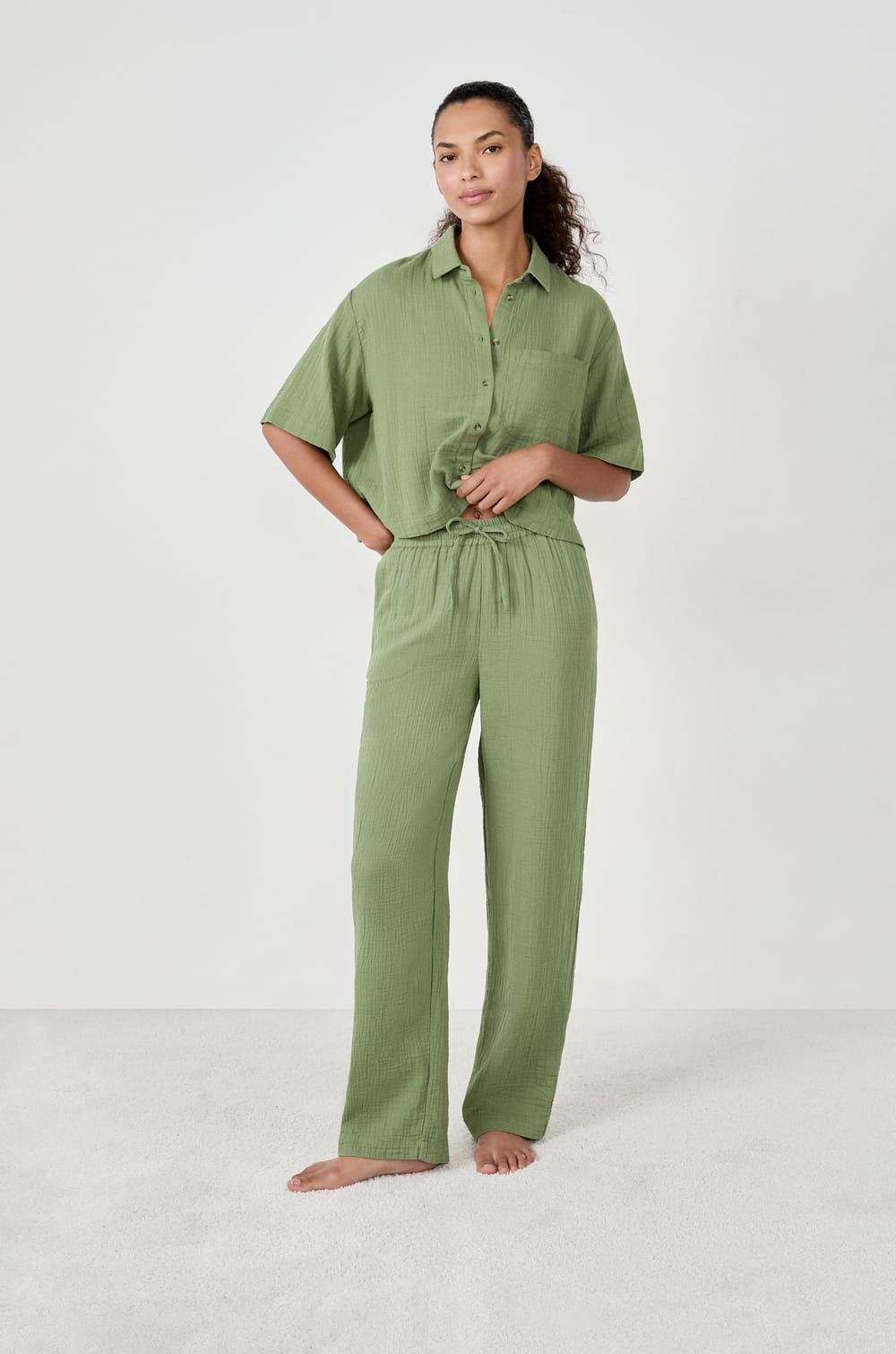 100% Cotton Pajama Pants;${refinementColor}