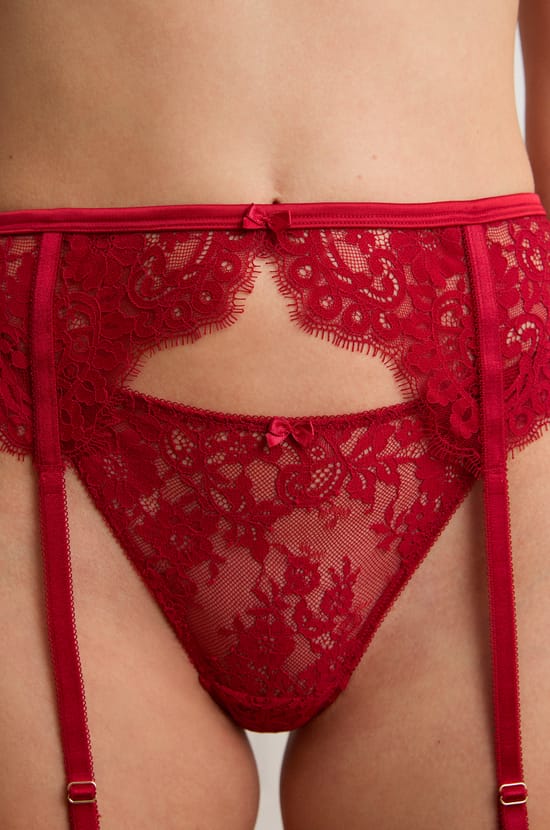 Porte-jarretelles en dentelle;${refinementColor}