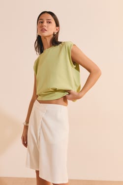 T-shirt col rond avec coton;${refinementColor}