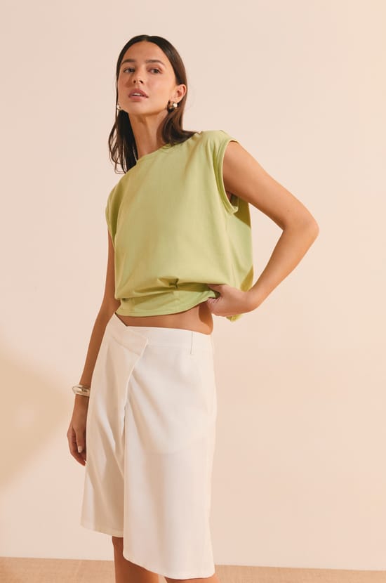 T-shirt col rond avec coton;${refinementColor}