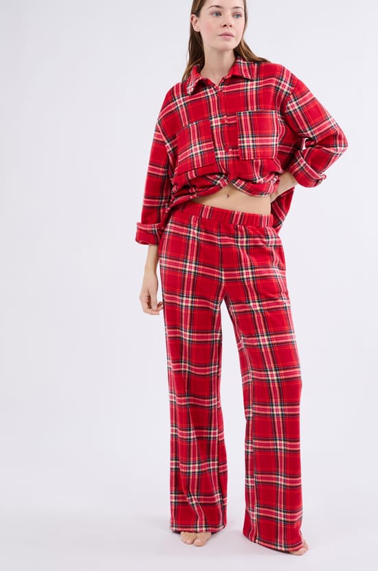 Pantalon de pyjama à carreaux;${refinementColor}