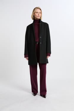 Manteau court coupe droite;${refinementColor}