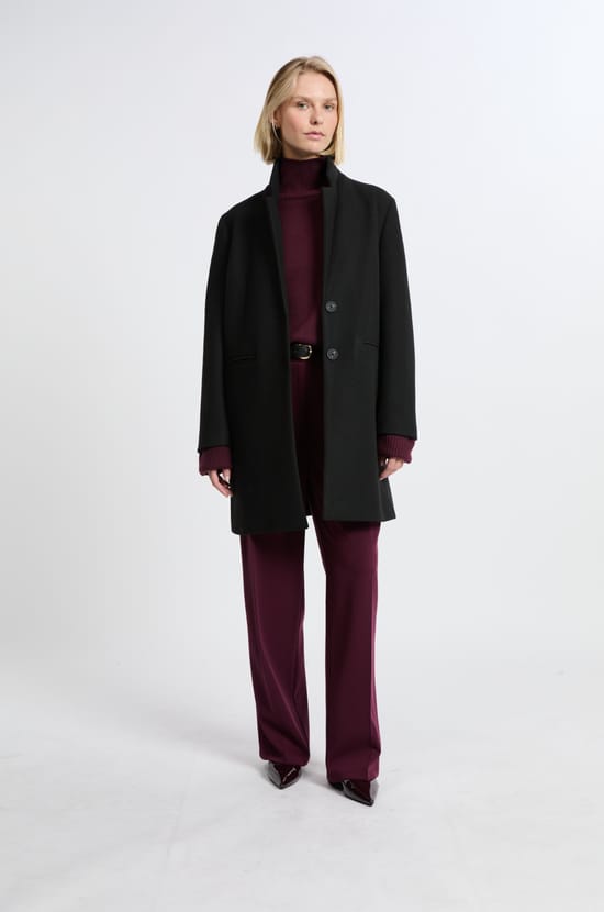 Manteau court coupe droite;${refinementColor}