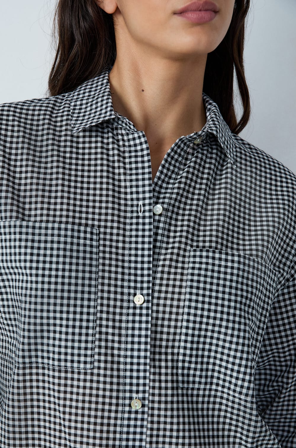 Cotton Checkered Nightshirt;${refinementColor}