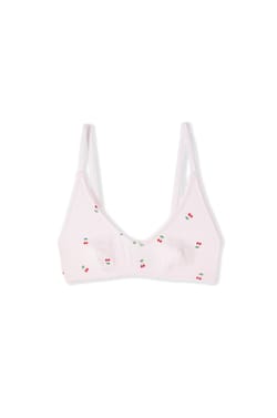 Cotton Pointelle Bralette with Motifs;${refinementColor}